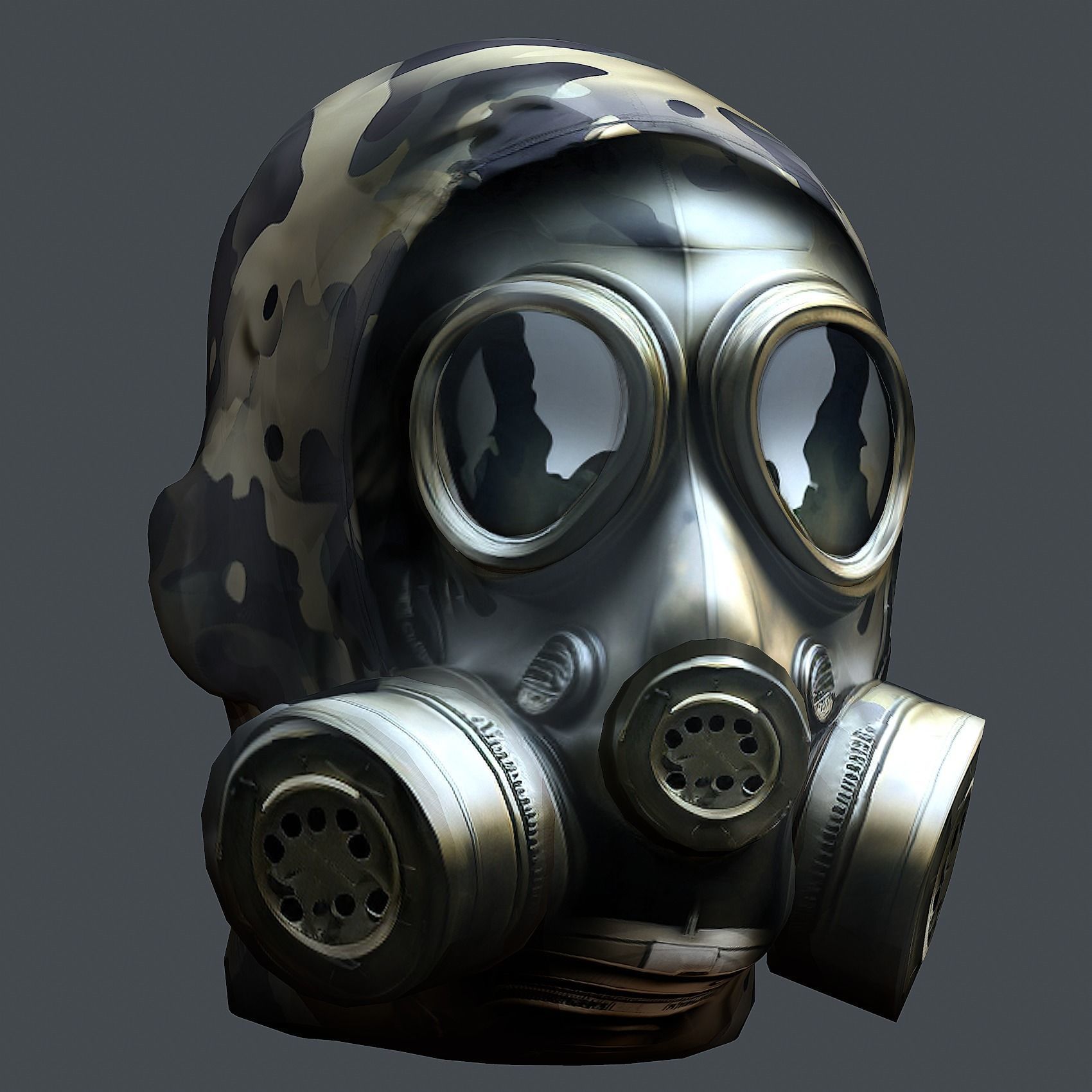 Helmet 3d model military combat Military  Low-poly 3D model_2