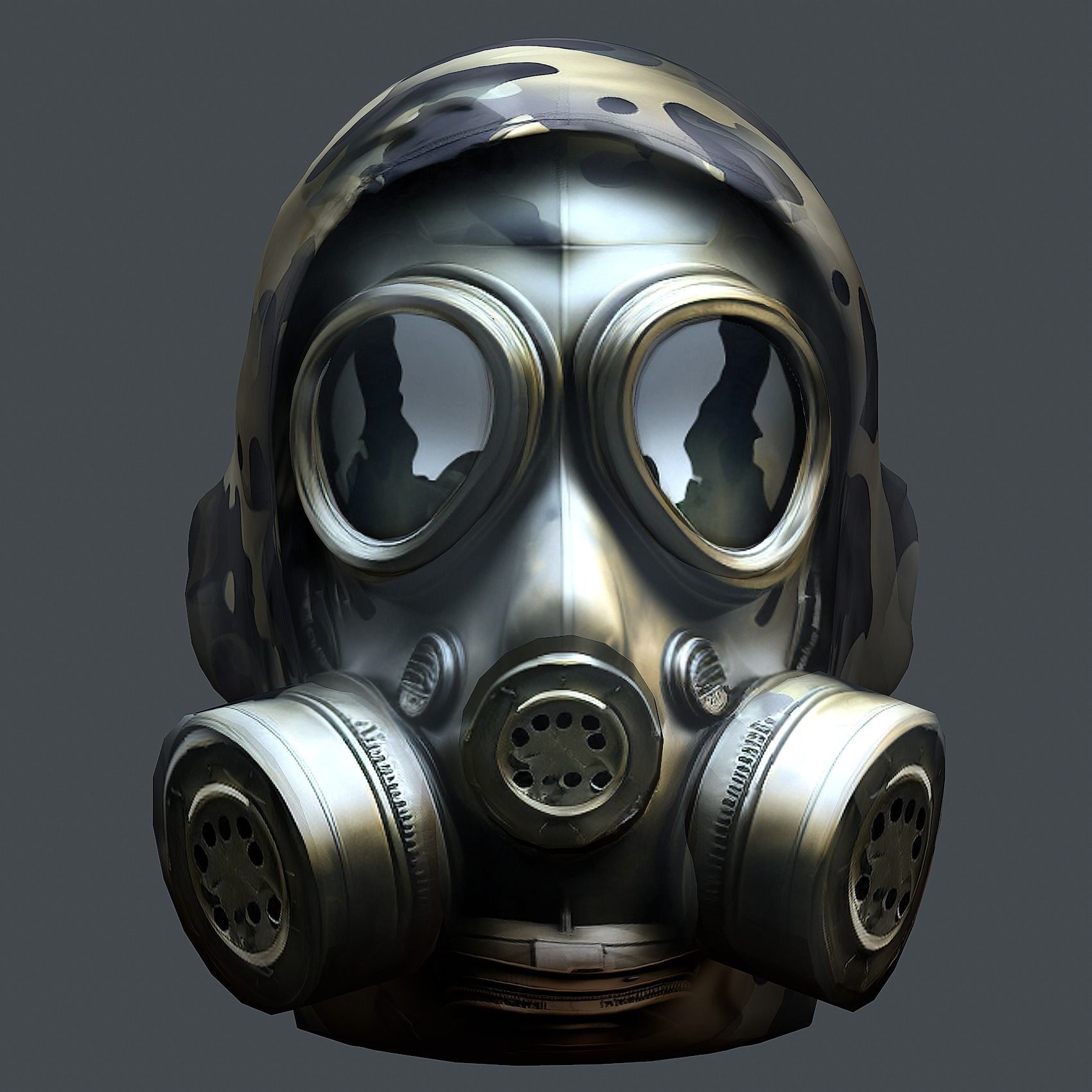 Helmet 3d model military combat Military  Low-poly 3D model_1