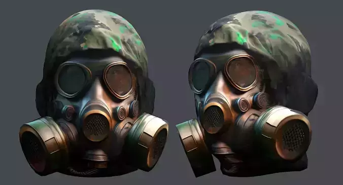 Helmet 3d model military combat Military Low-poly 