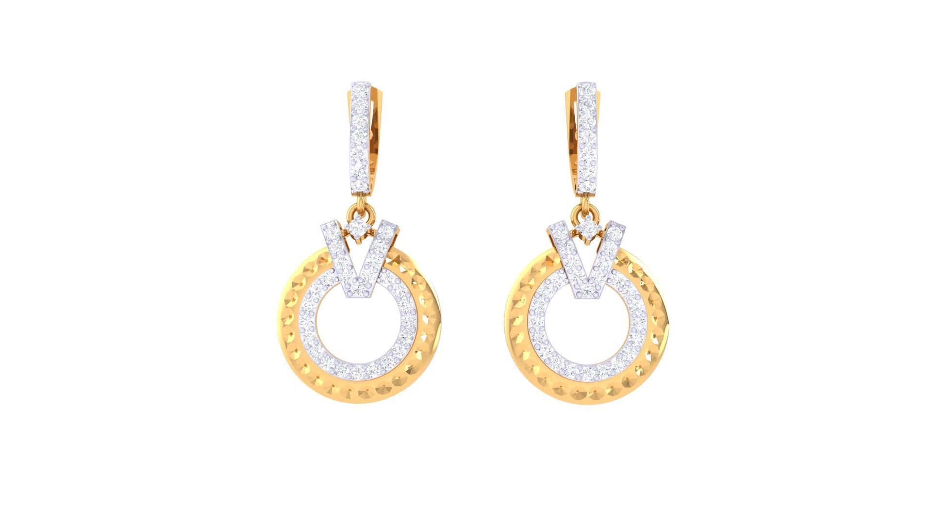 Earring Pendant Set 3dm STL OBJ FBX Renders Details 3D print model_4