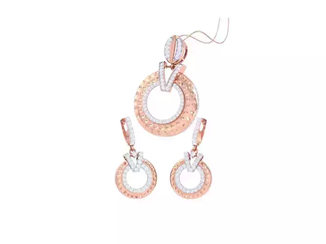 Earring Pendant Set 3dm STL OBJ FBX Renders Details