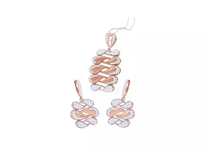 Earring Pendant Set 3dm STL OBJ FBX Renders Details