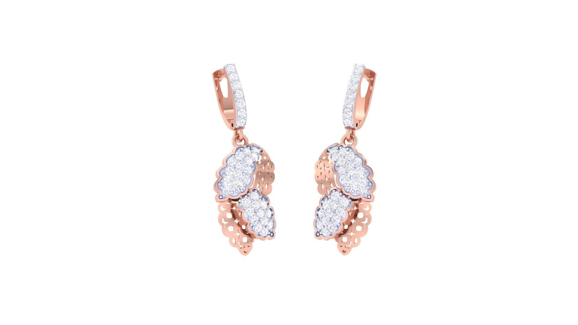 Earring Pendant Set 3dm STL OBJ FBX Renders Details 3D print model_4