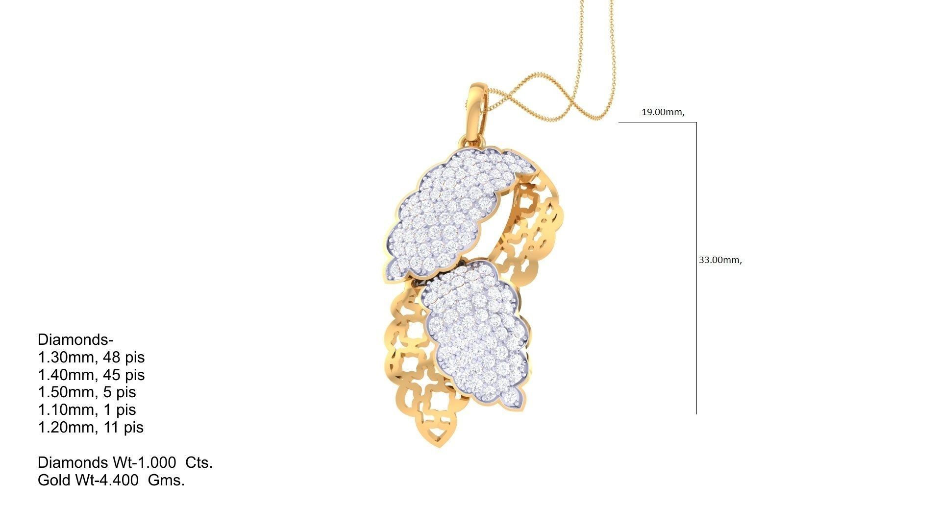 Earring Pendant Set 3dm STL OBJ FBX Renders Details 3D print model_8