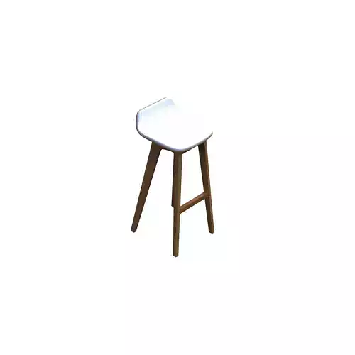 Barchair stool with top and wooden legs