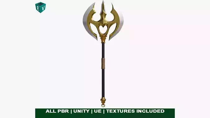 Battle Axe06 Bronze All PBR Unity UE Textures Included