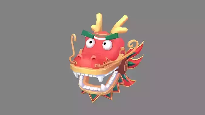 Cartoon dragon dance head set