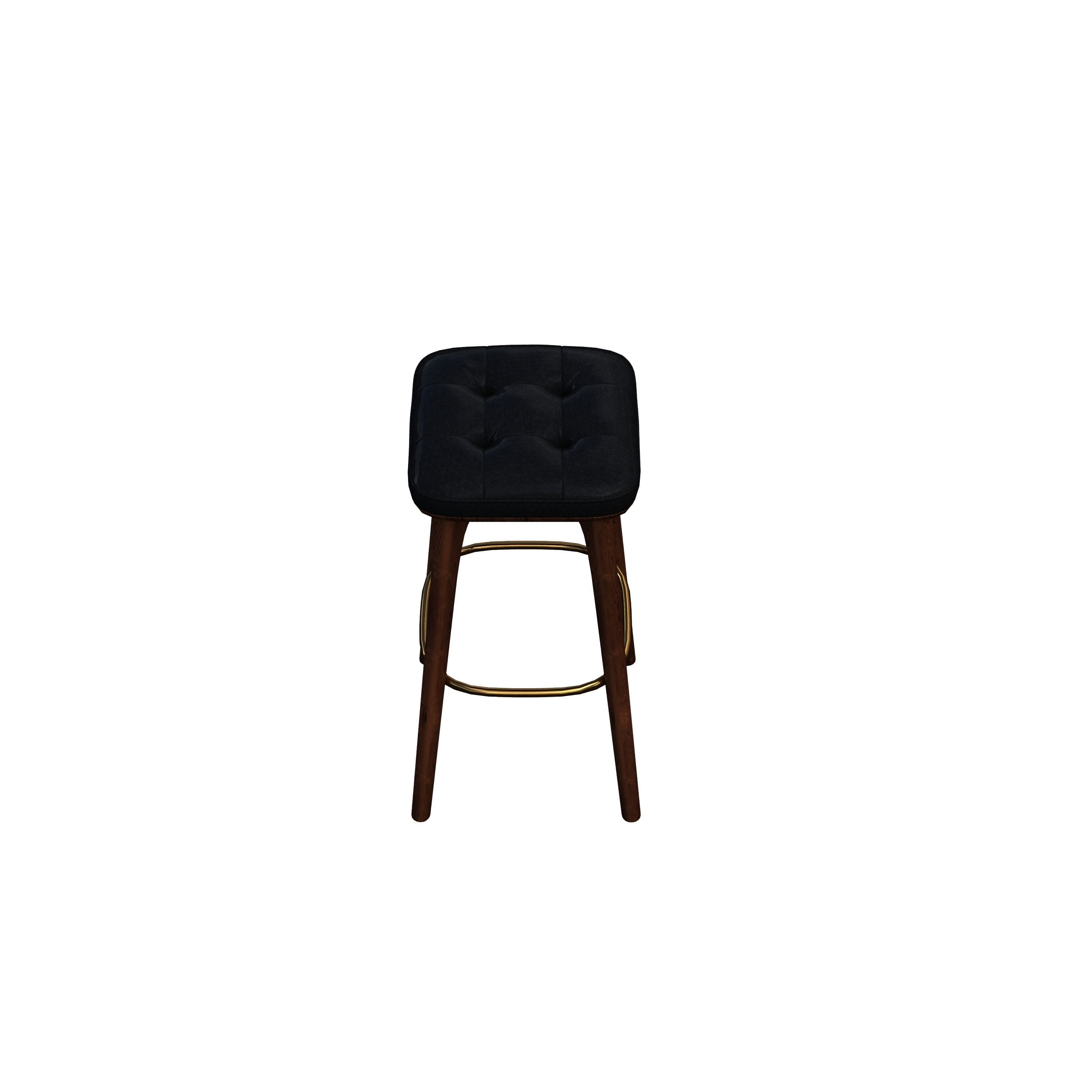 Barchair bar stool - leather 3D model_1