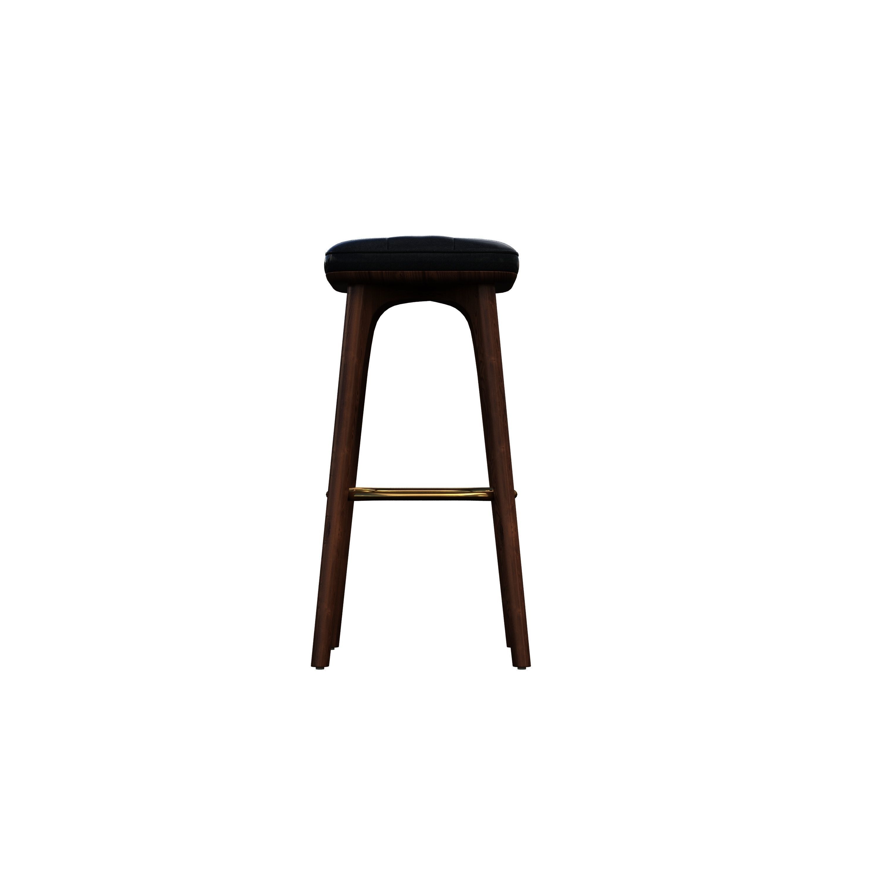 Barchair bar stool - leather 3D model_5