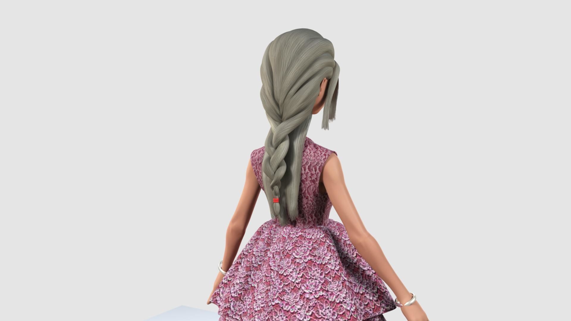 Barbie Doll 3D model_3