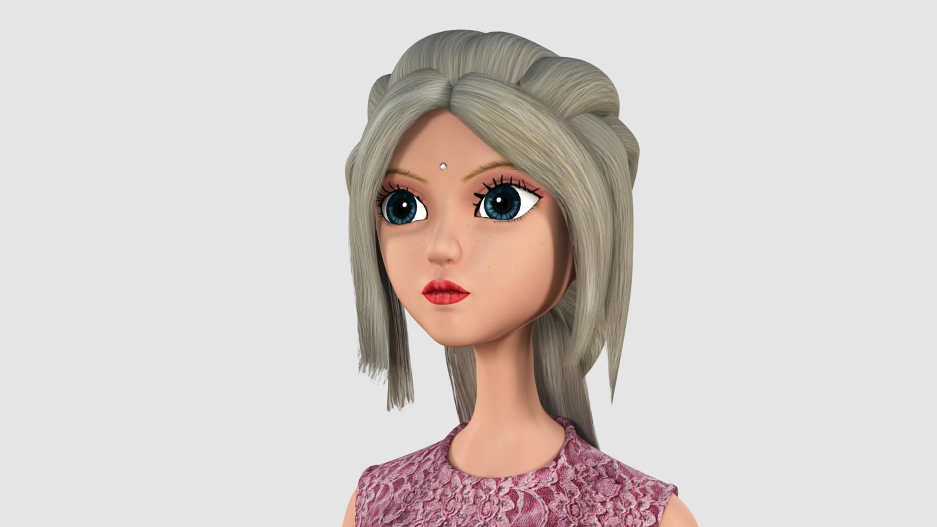 Barbie Doll 3D model_2