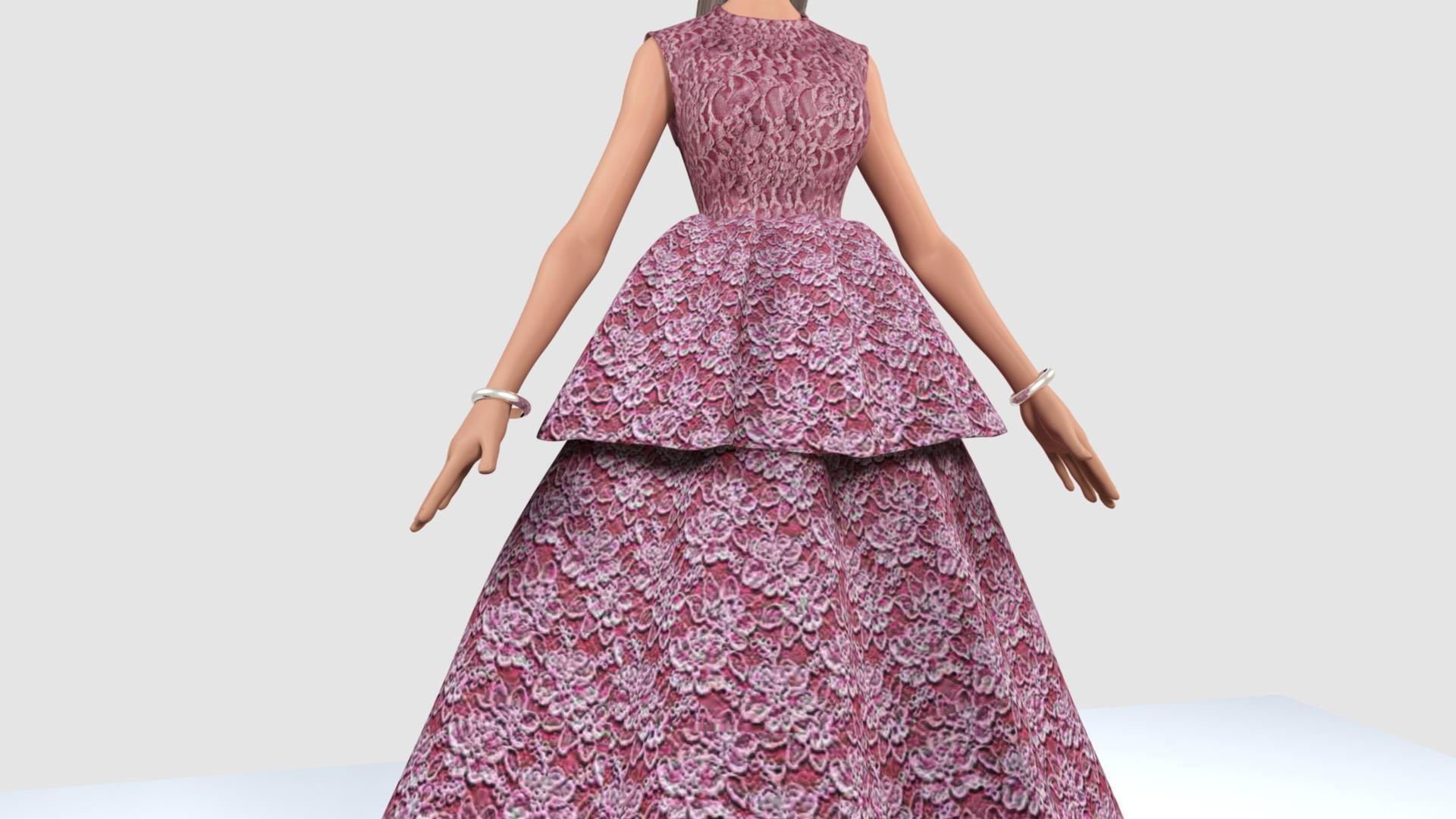 Barbie Doll 3D model_5