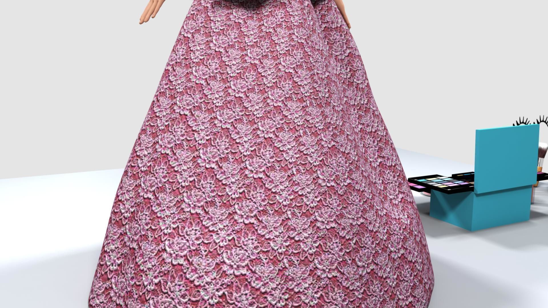 Barbie Doll 3D model_13