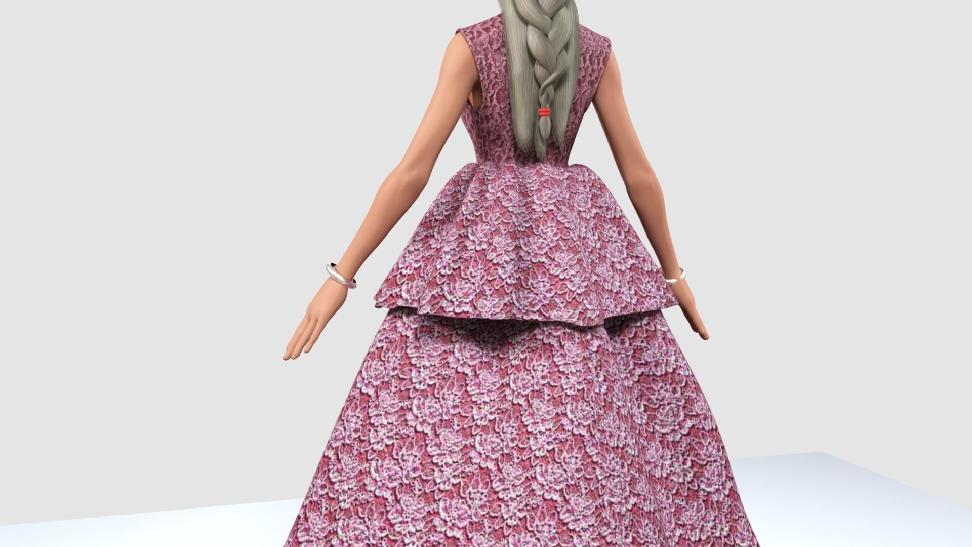 Barbie Doll 3D model_7