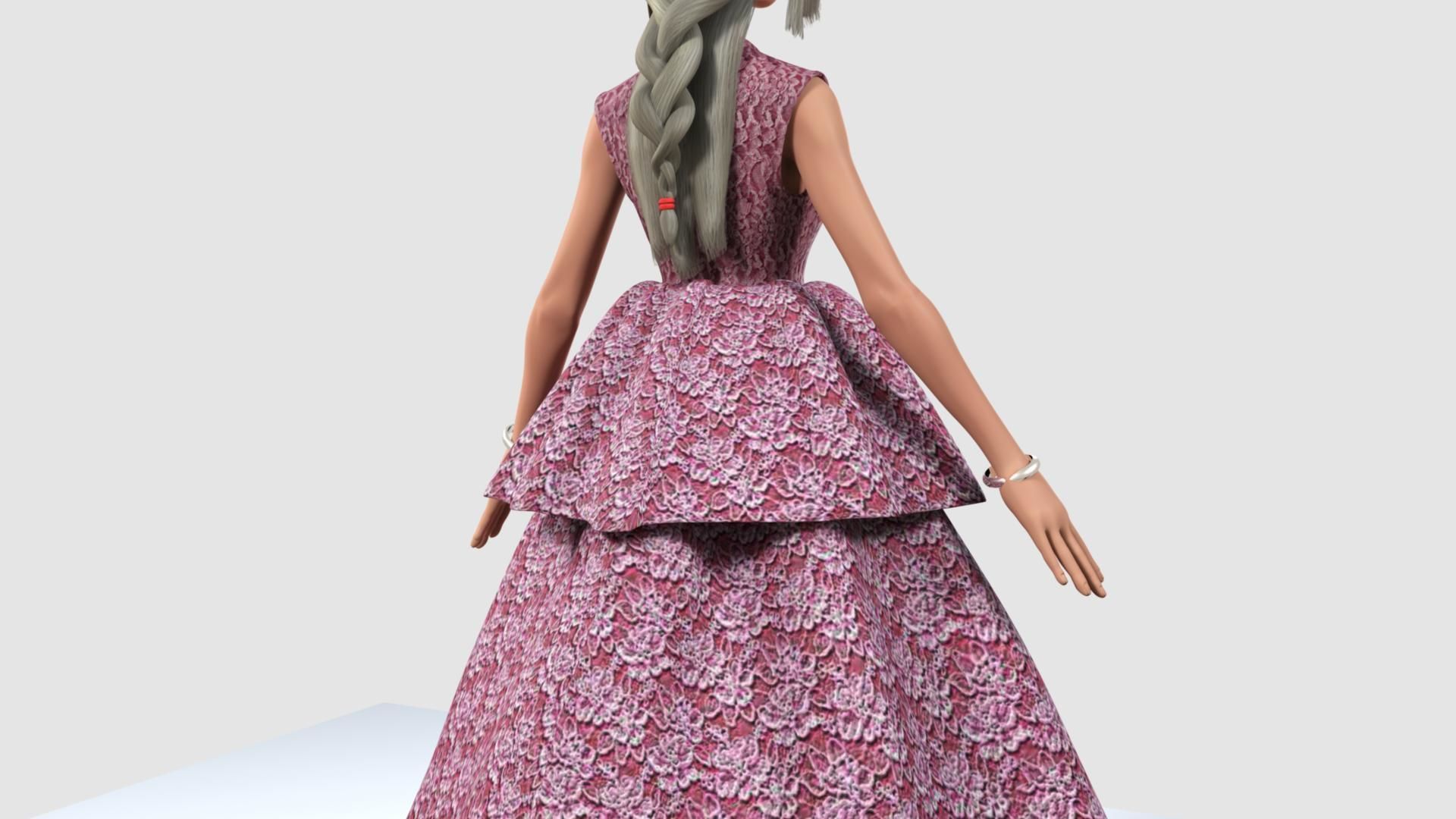 Barbie Doll 3D model_4