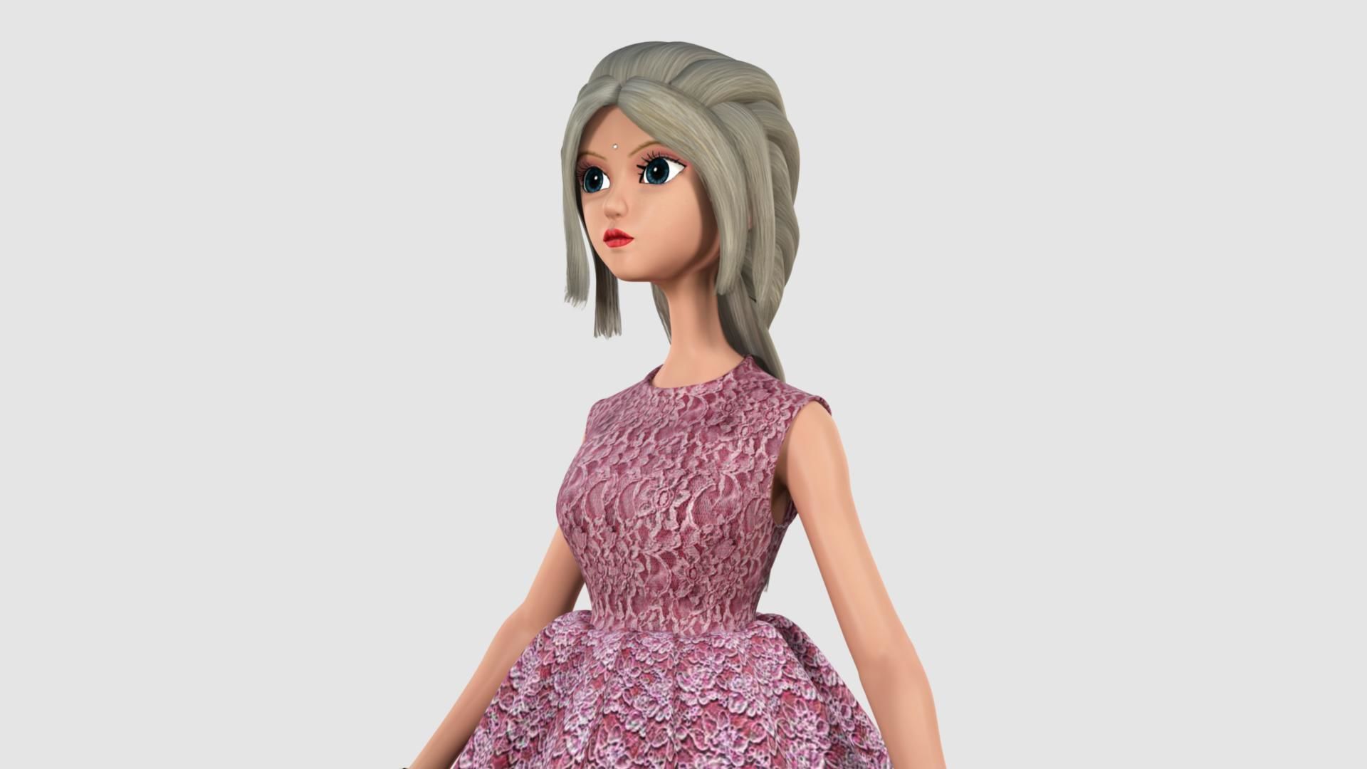 Barbie Doll 3D model_15