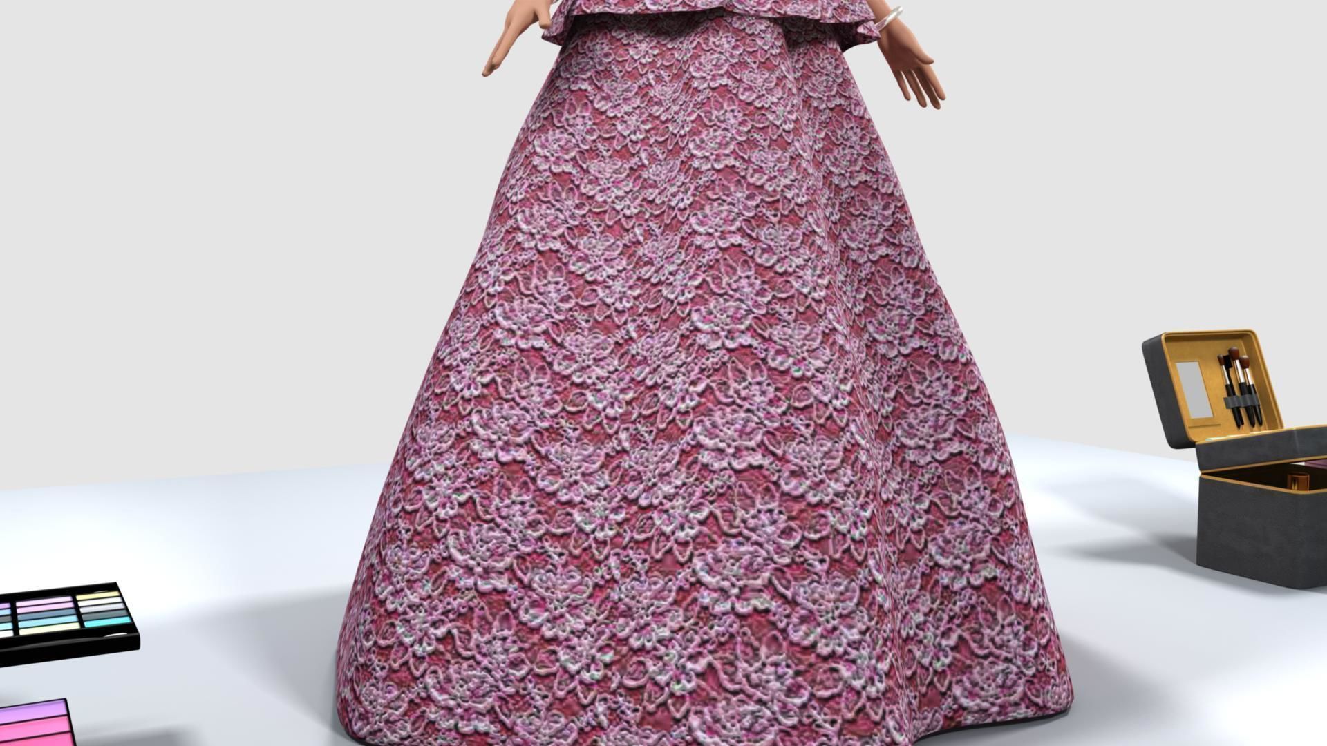 Barbie Doll 3D model_10