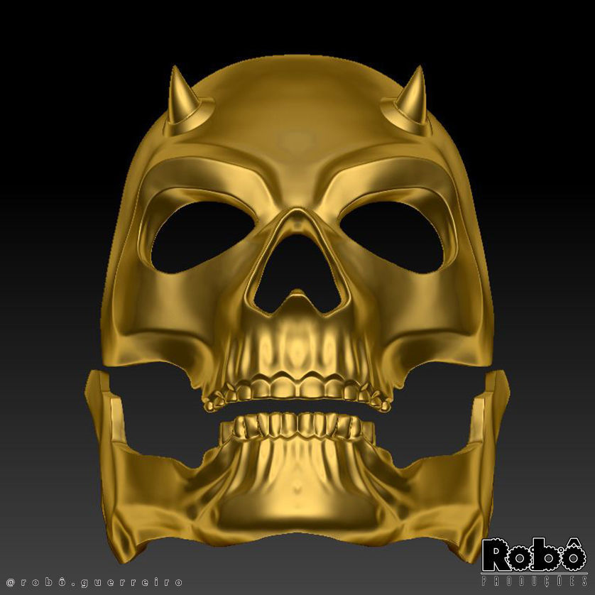 Ghost Gilded Reaper Bone Chiller Golden Skull Mask MW2 - WARZONE 3D print model_5