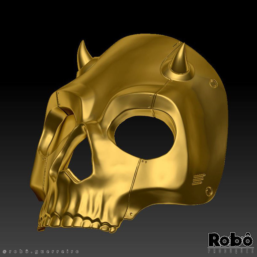 Ghost Gilded Reaper Bone Chiller Golden Skull Mask MW2 - WARZONE 3D print model_1
