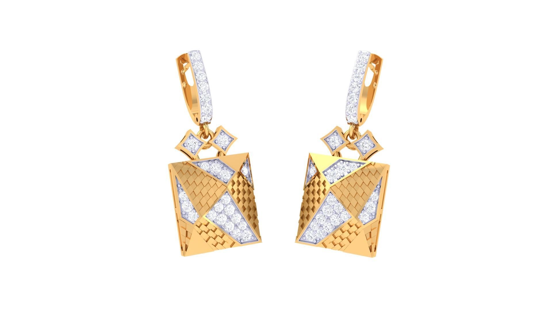 Earring Pendant Set 3dm STL OBJ FBX Renders Details 3D print model_2