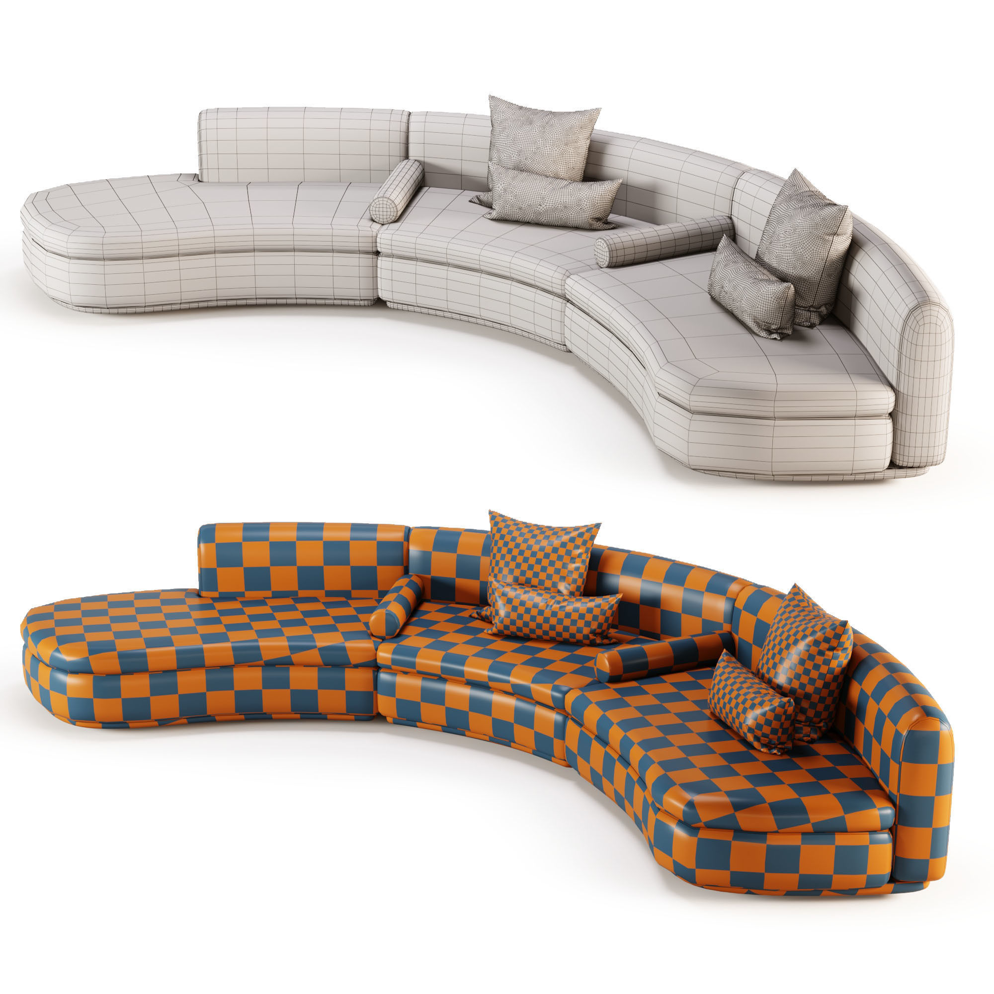 Baxter Piaf Sofa 3D model_5