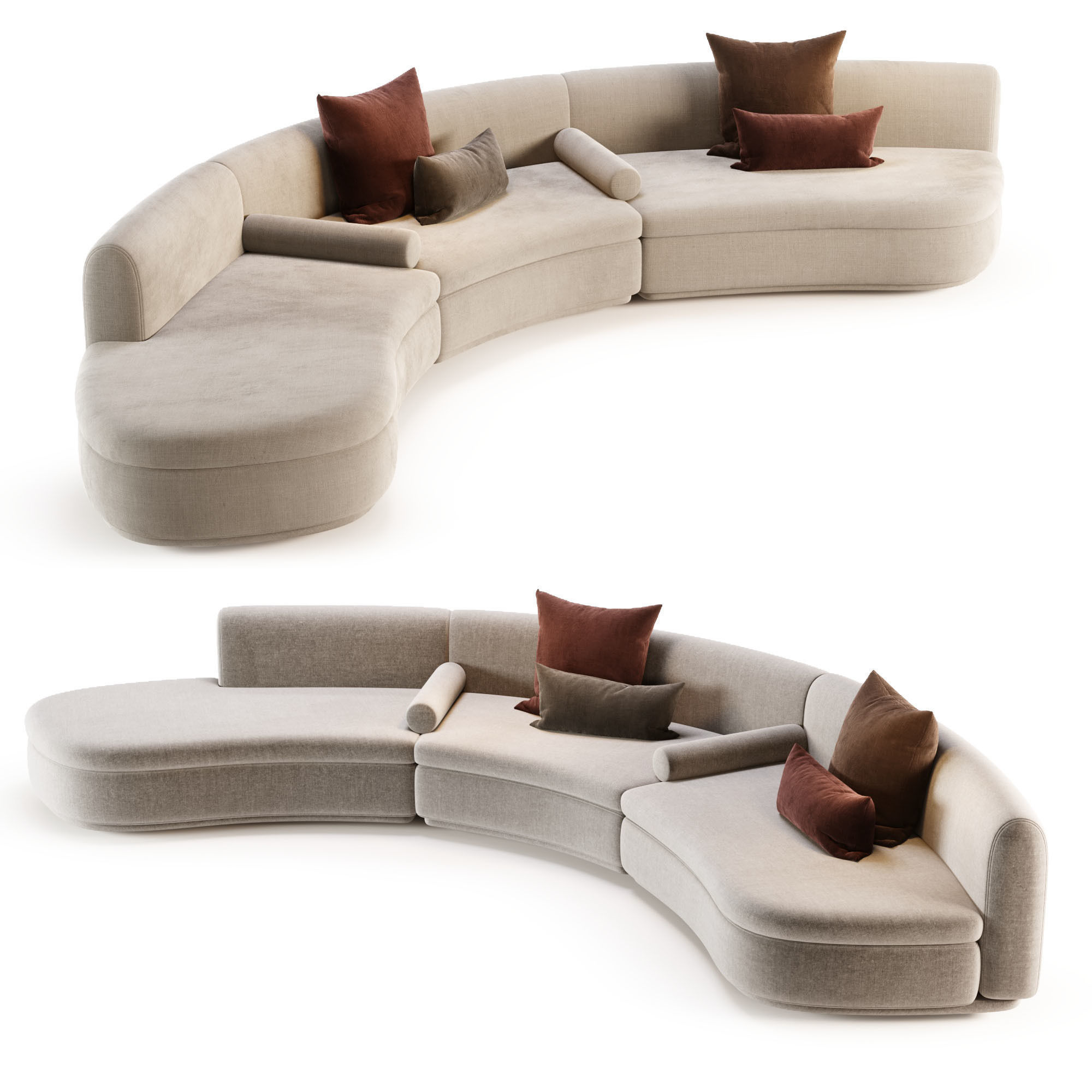 Baxter Piaf Sofa 3D model_3