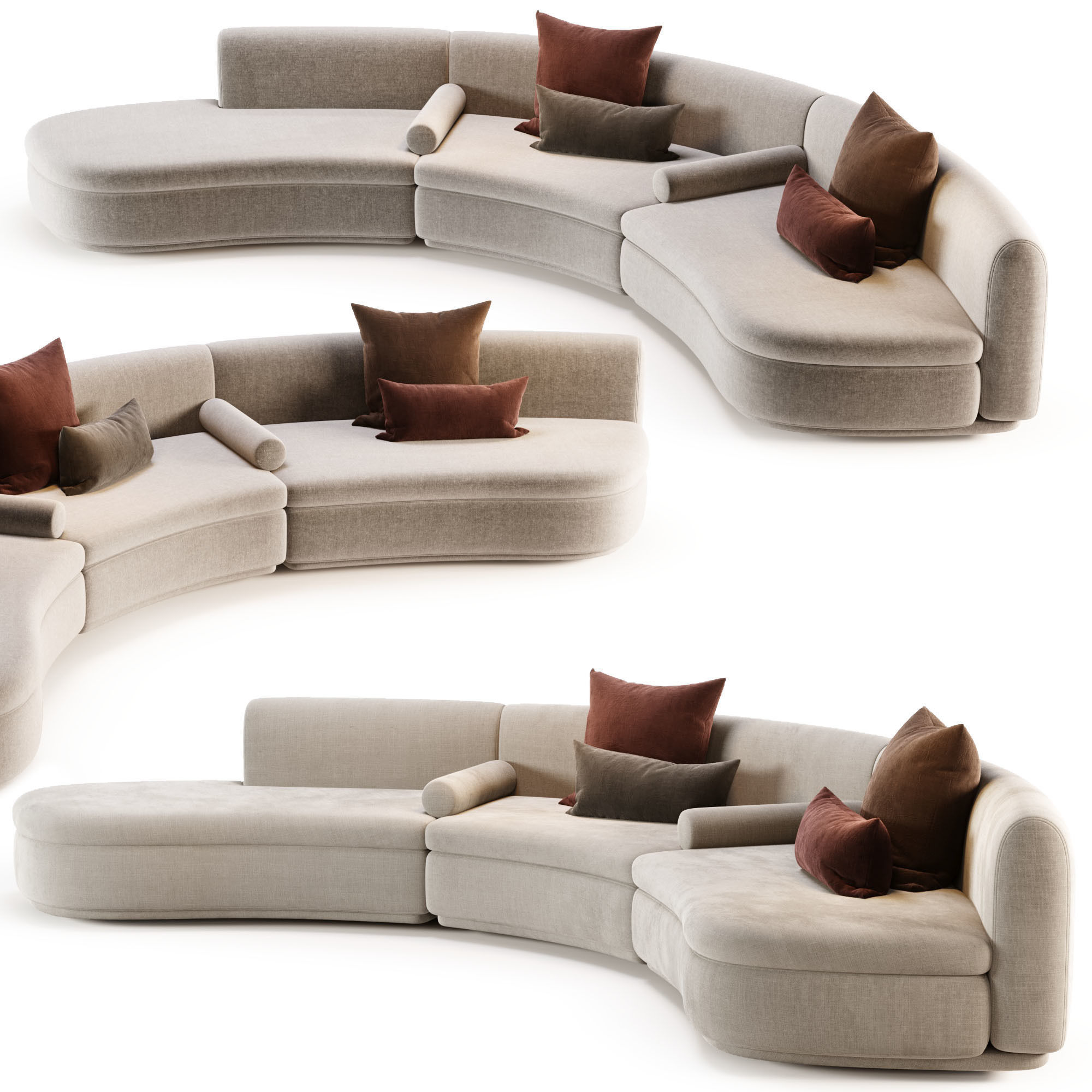 Baxter Piaf Sofa 3D model_4