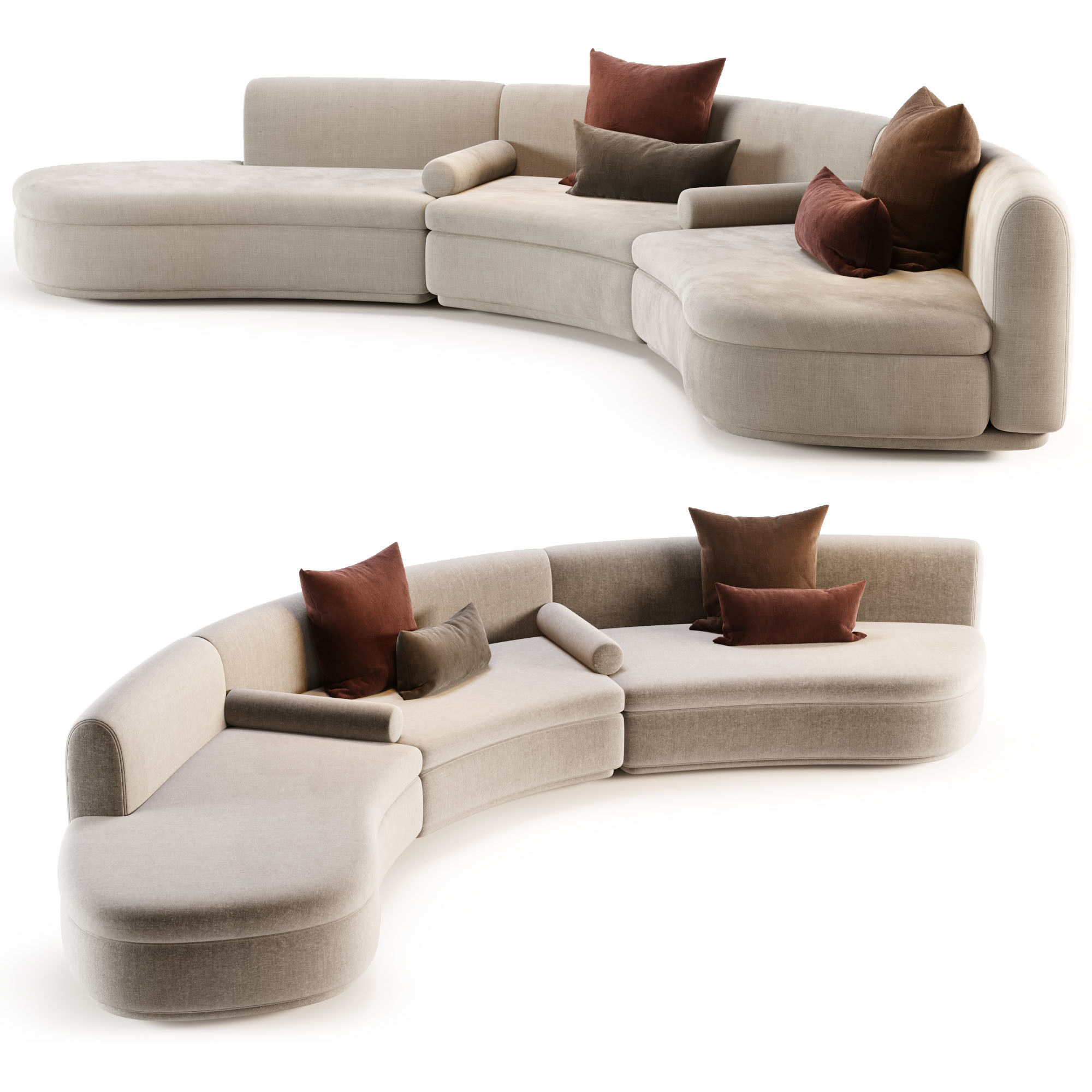 Baxter Piaf Sofa 3D model_2