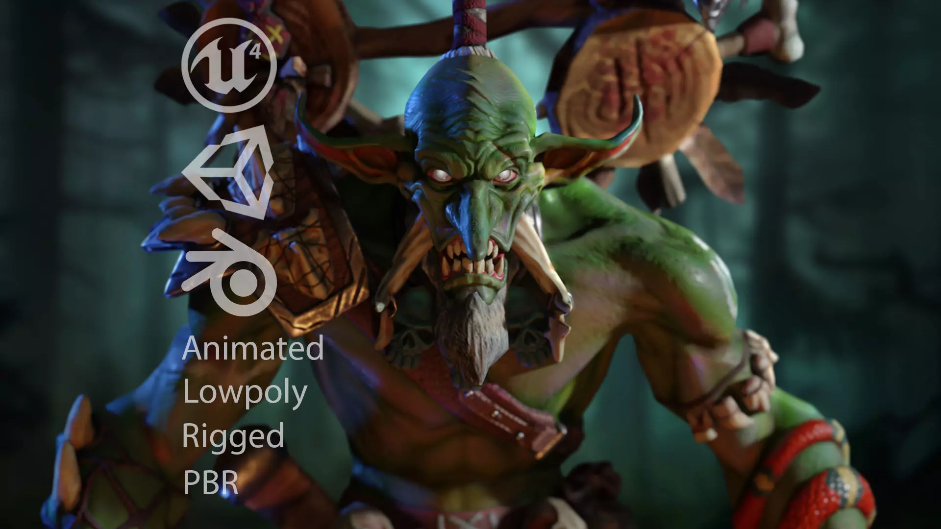 Voodoo orc Low-poly 3D model_0