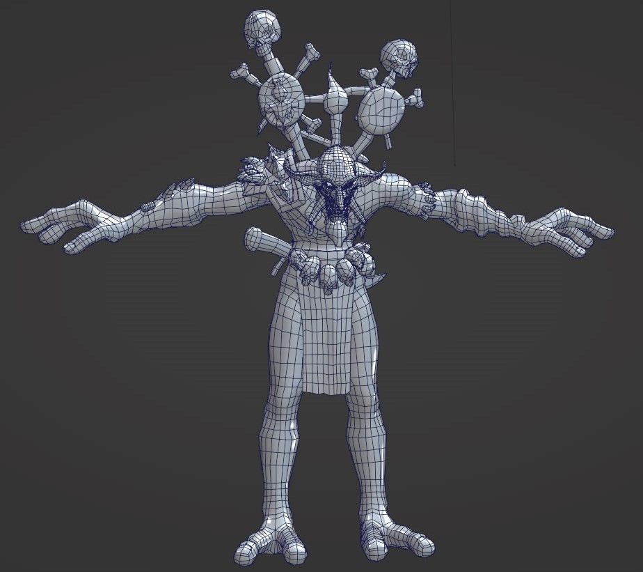 Voodoo orc Low-poly 3D model_8