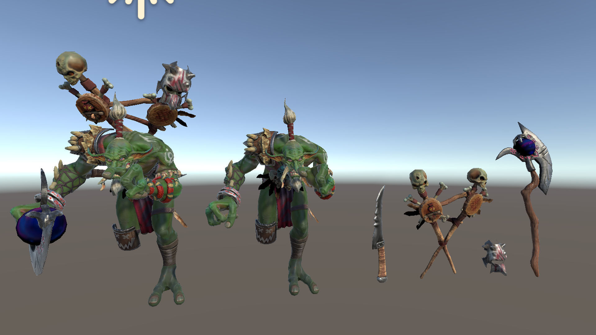 Voodoo orc Low-poly 3D model_15