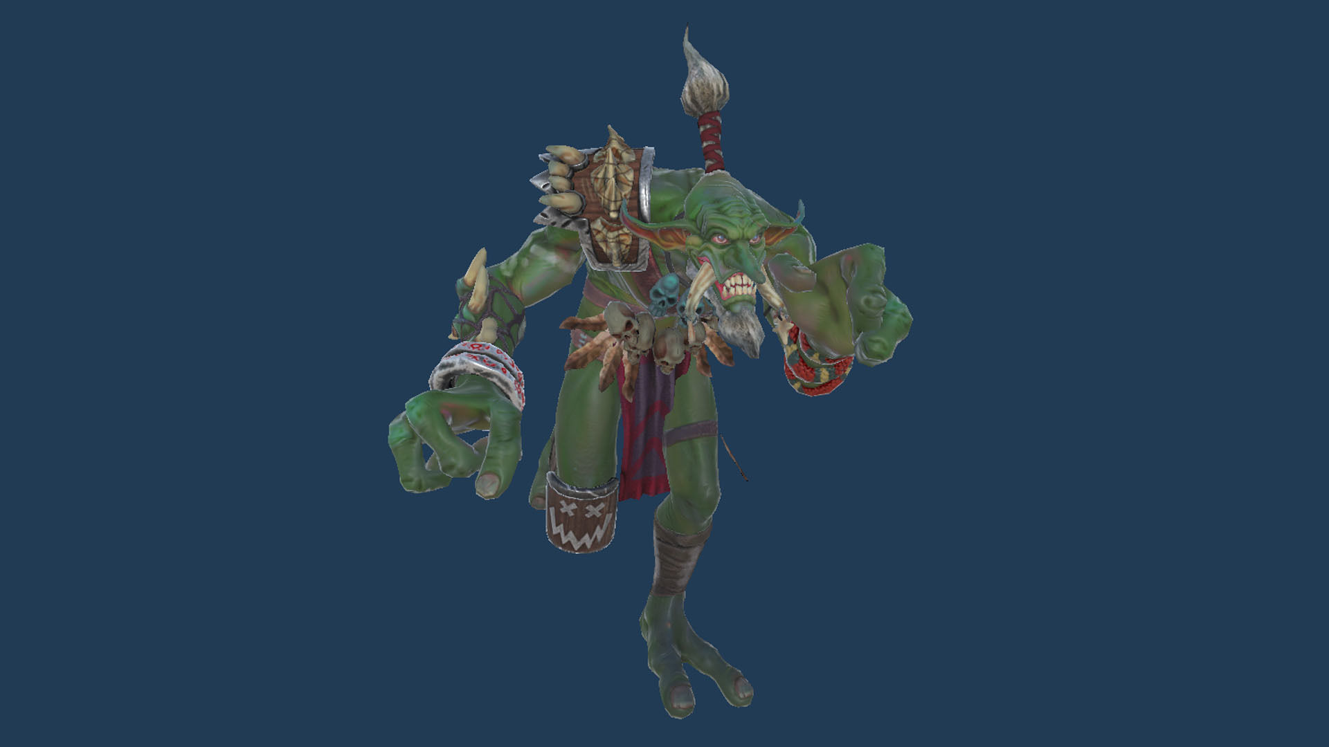 Voodoo orc Low-poly 3D model_14
