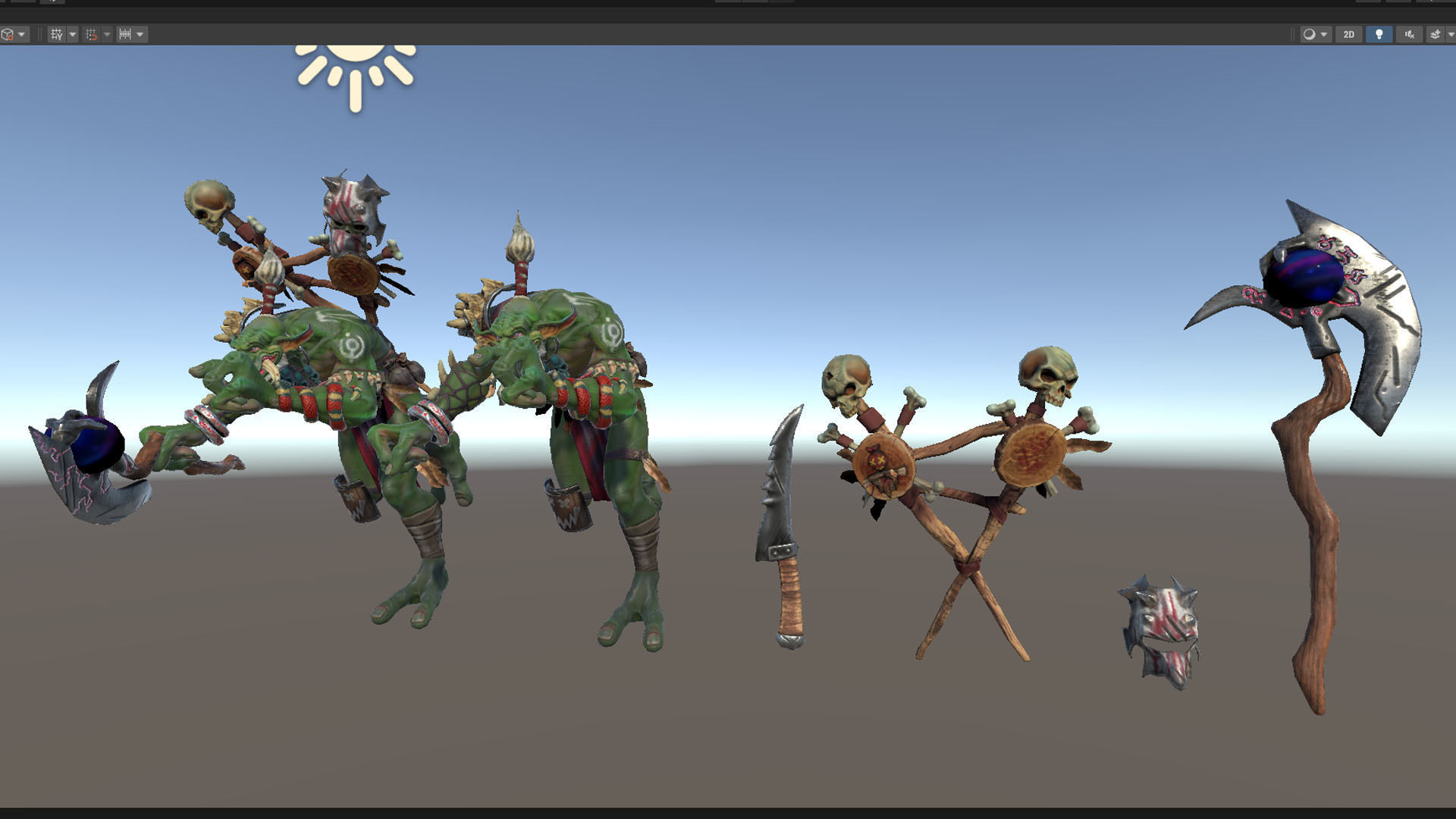 Voodoo orc Low-poly 3D model_16