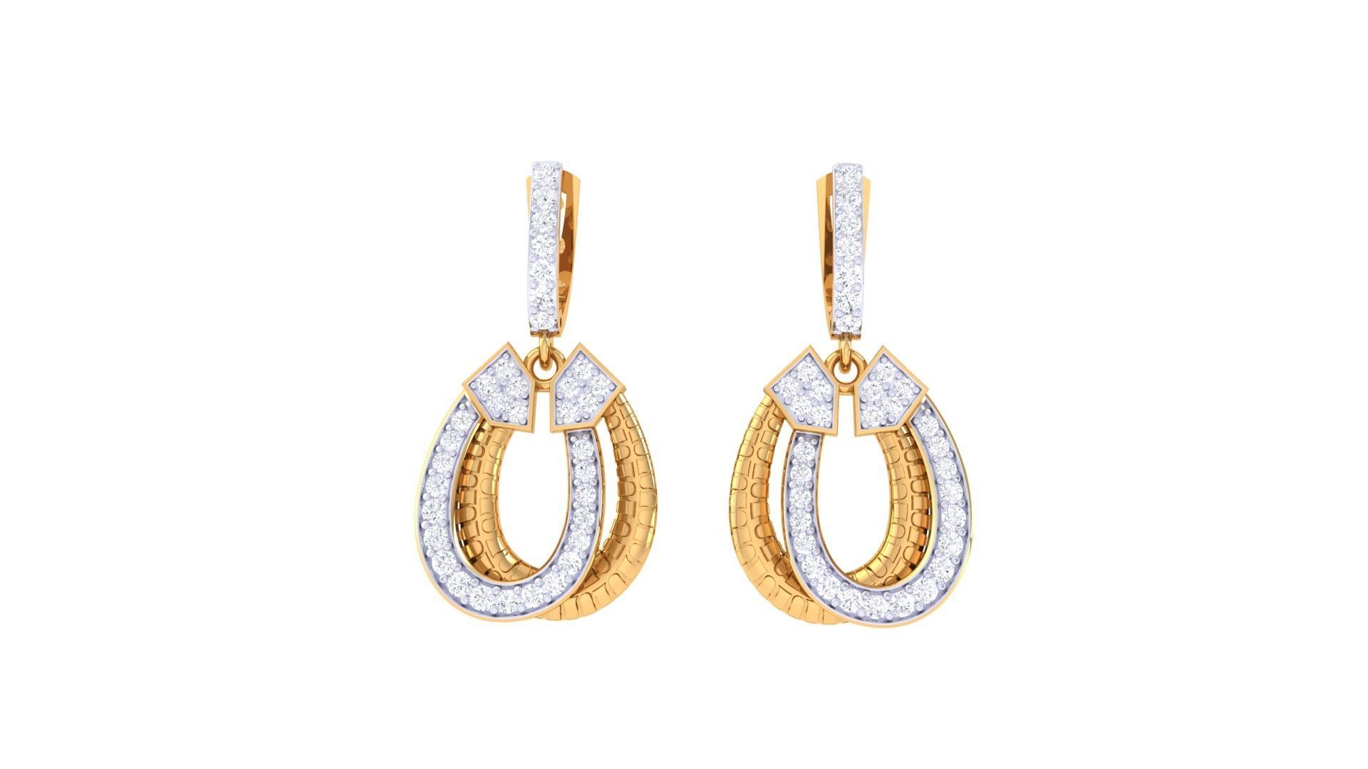 Earring Pendant Set 3dm STL OBJ FBX Renders Details 3D print model_4