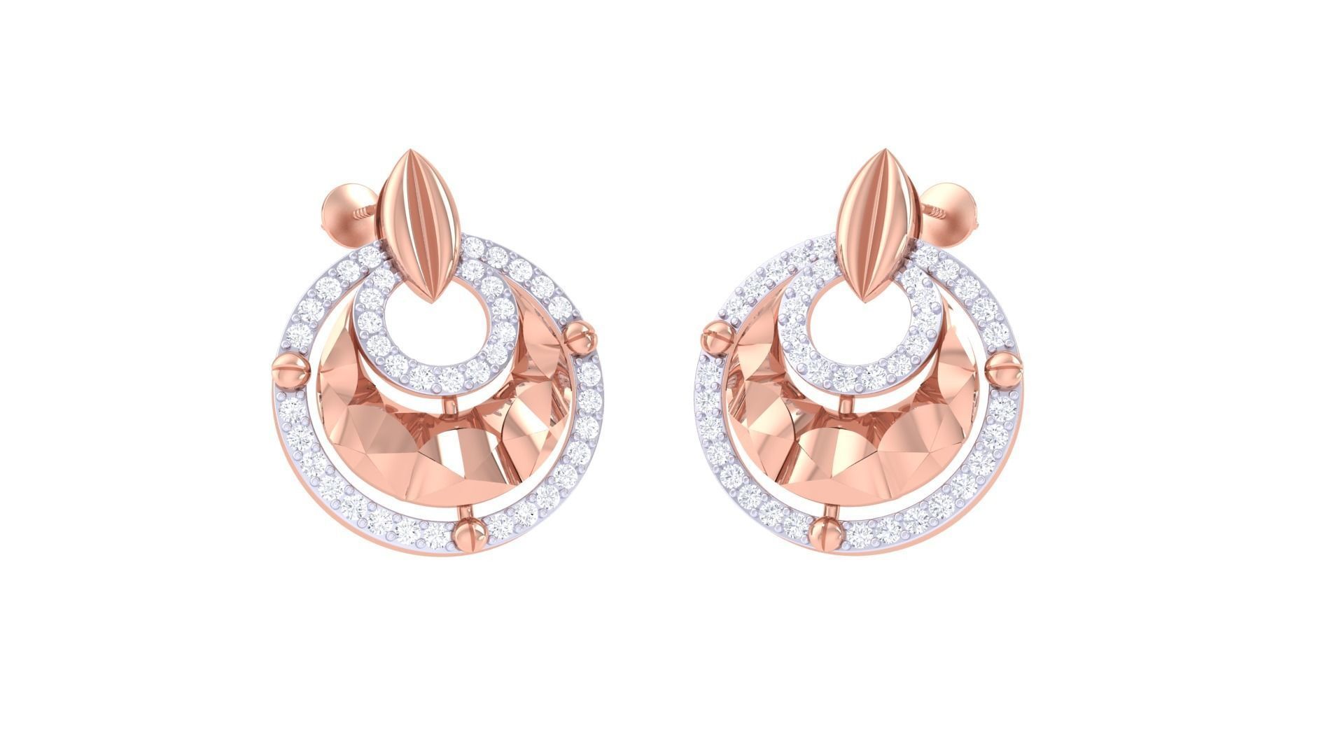 Earring Pendant Set 3dm STL OBJ FBX Renders Details 3D print model_1