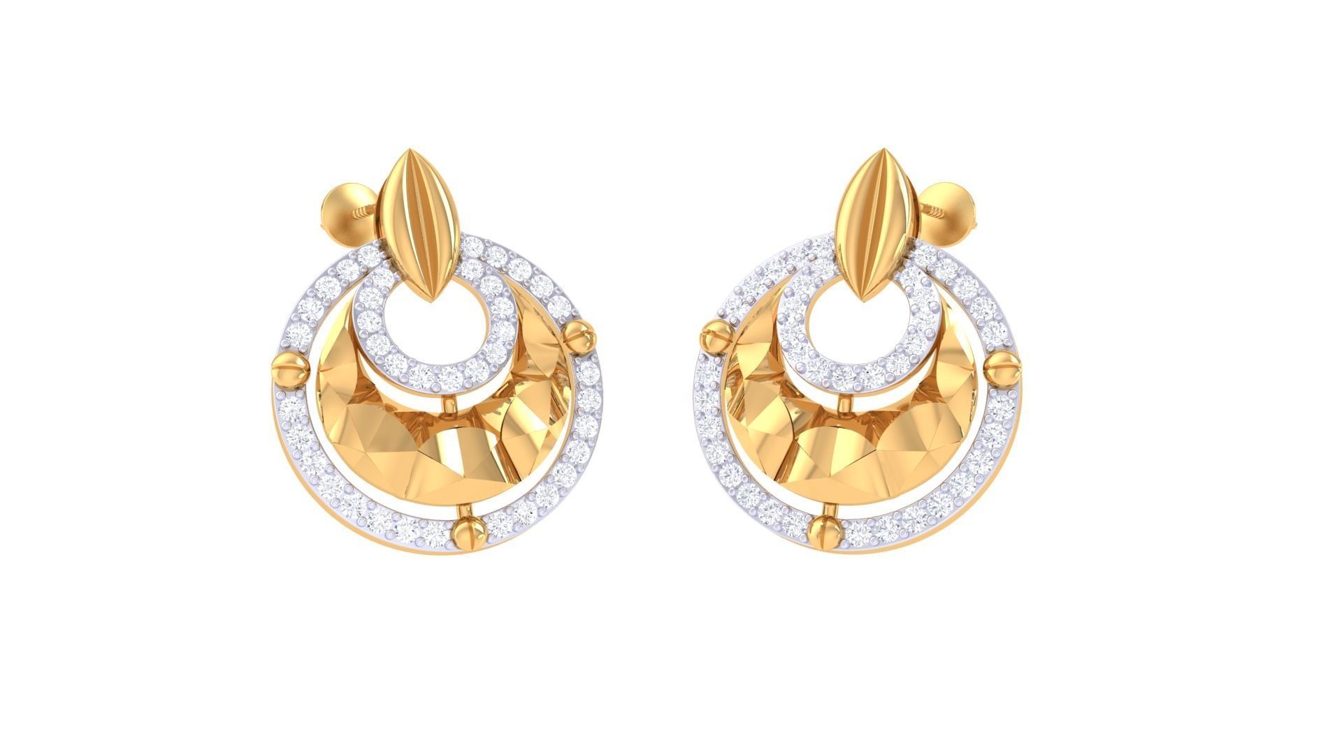 Earring Pendant Set 3dm STL OBJ FBX Renders Details 3D print model_3