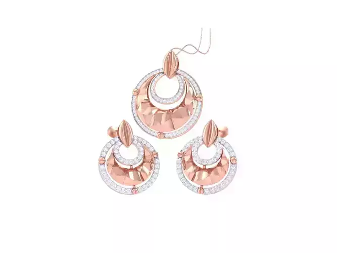 Earring Pendant Set 3dm STL OBJ FBX Renders Details
