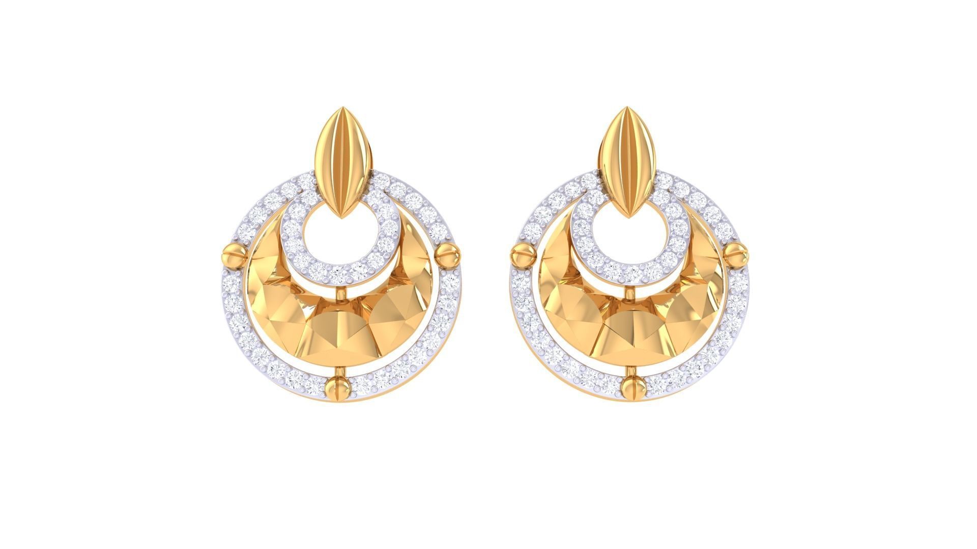 Earring Pendant Set 3dm STL OBJ FBX Renders Details 3D print model_4