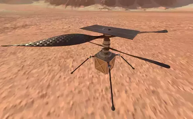 Concept mars rover helicopter