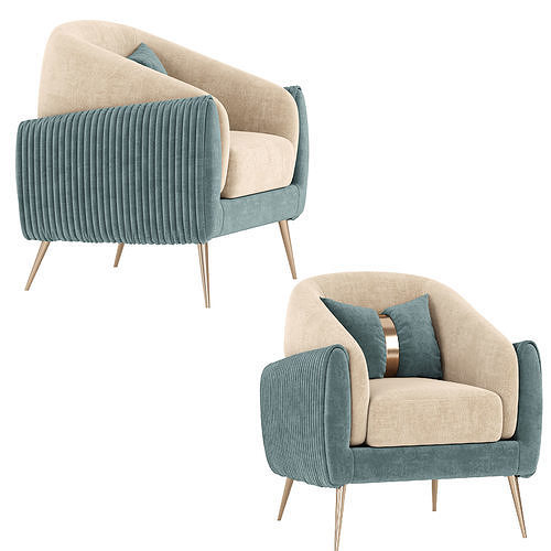 Versatile Italy Lounge Chair 3D model 2