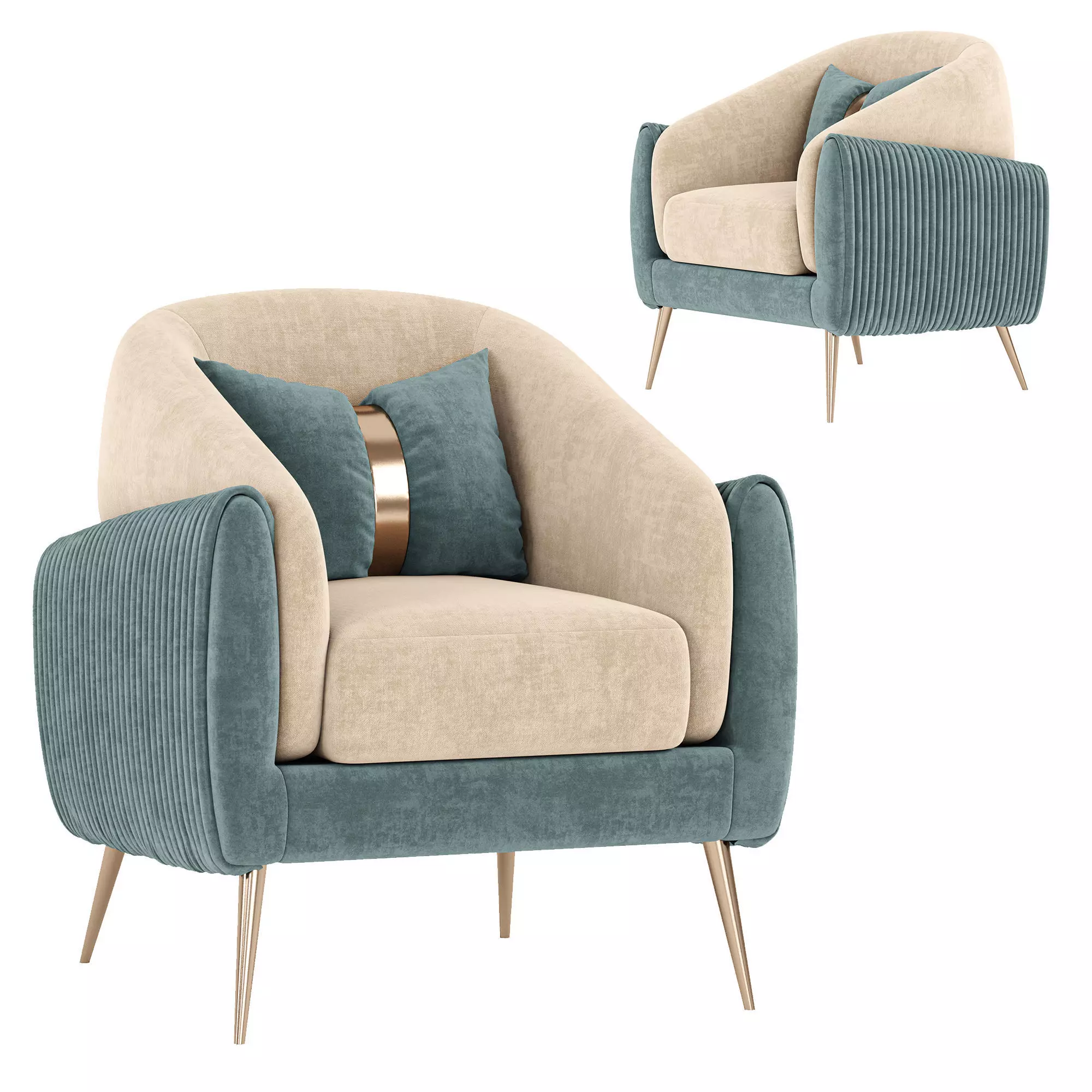 Versatile Italy Lounge Chair 3D model