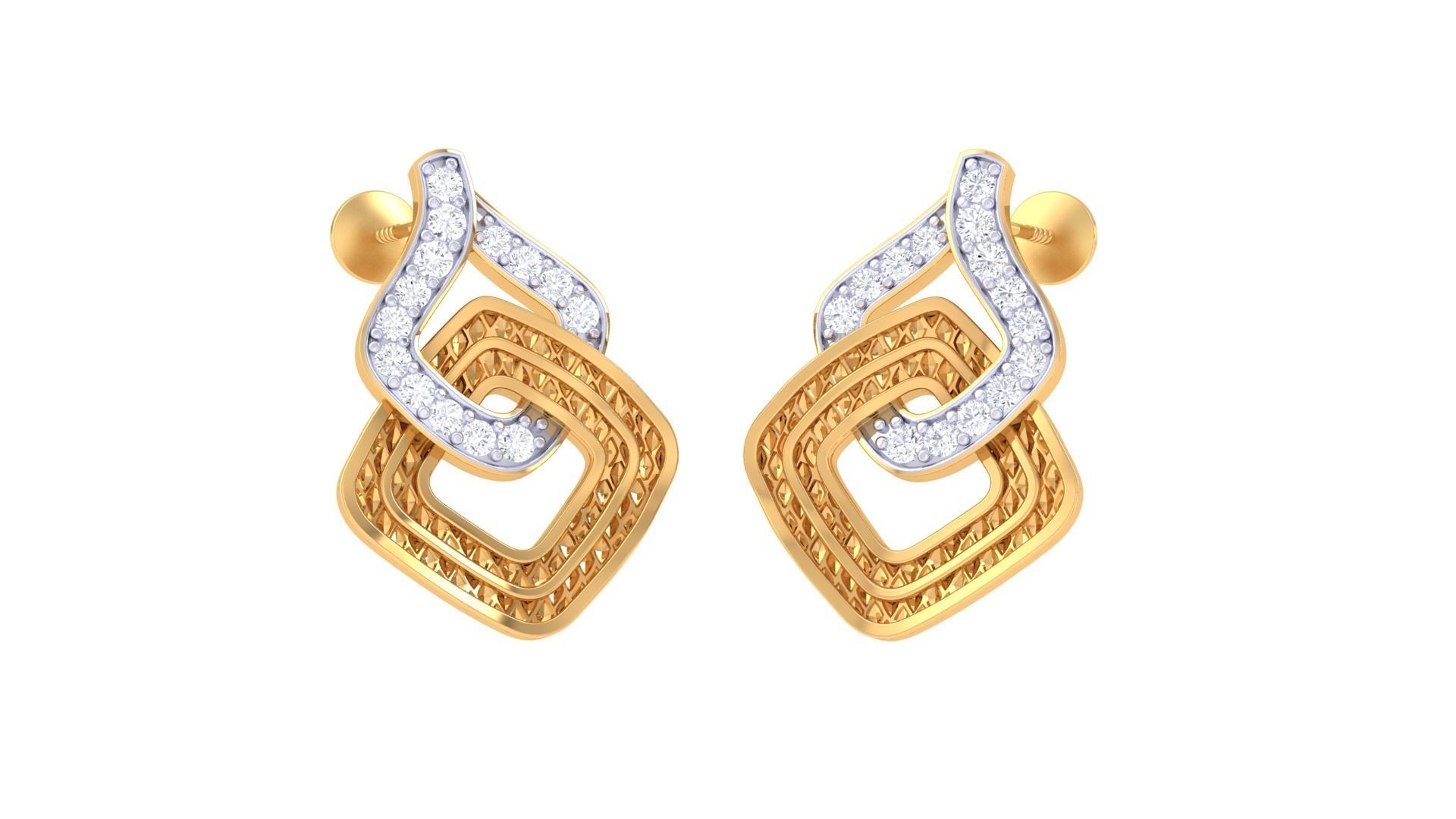 Earring Pendant Set 3dm STL OBJ FBX Renders Details 3D print model_2