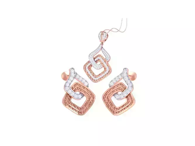 Earring Pendant Set 3dm STL OBJ FBX Renders Details