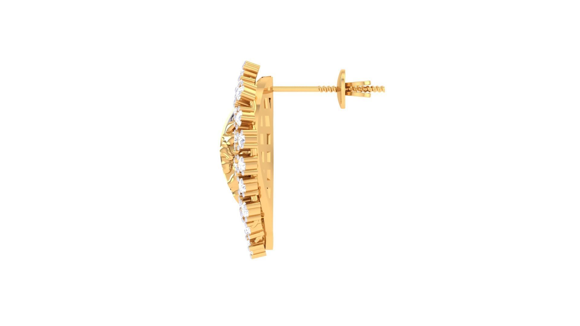 Earring Pendant Set 3dm STL OBJ FBX Renders Details 3D print model_4