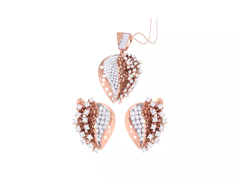 Earring Pendant Set 3dm STL OBJ FBX Renders Details 3D print model_0