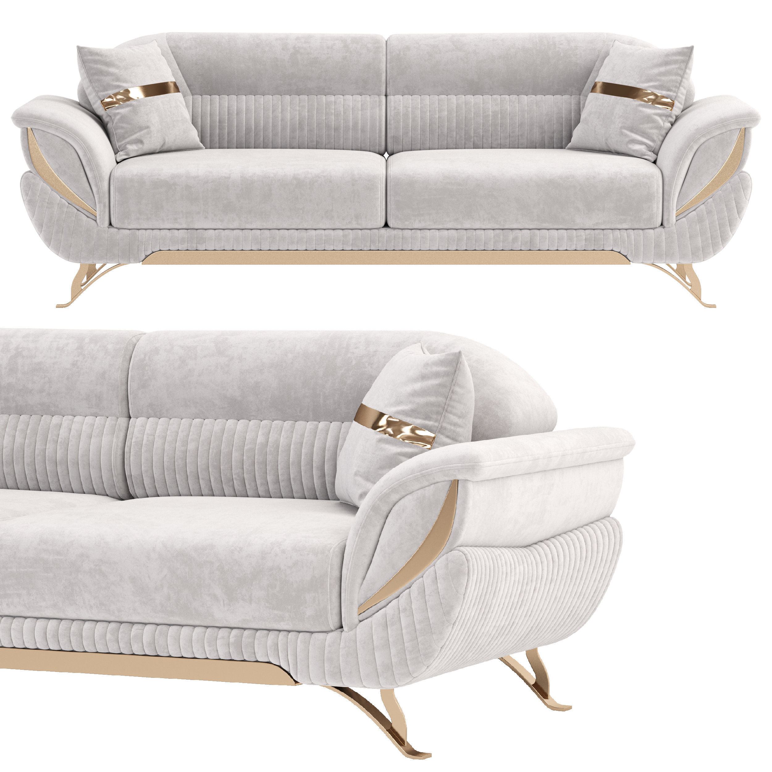 Sidneysal 97 Wide Extendable Sofa 3D model_1