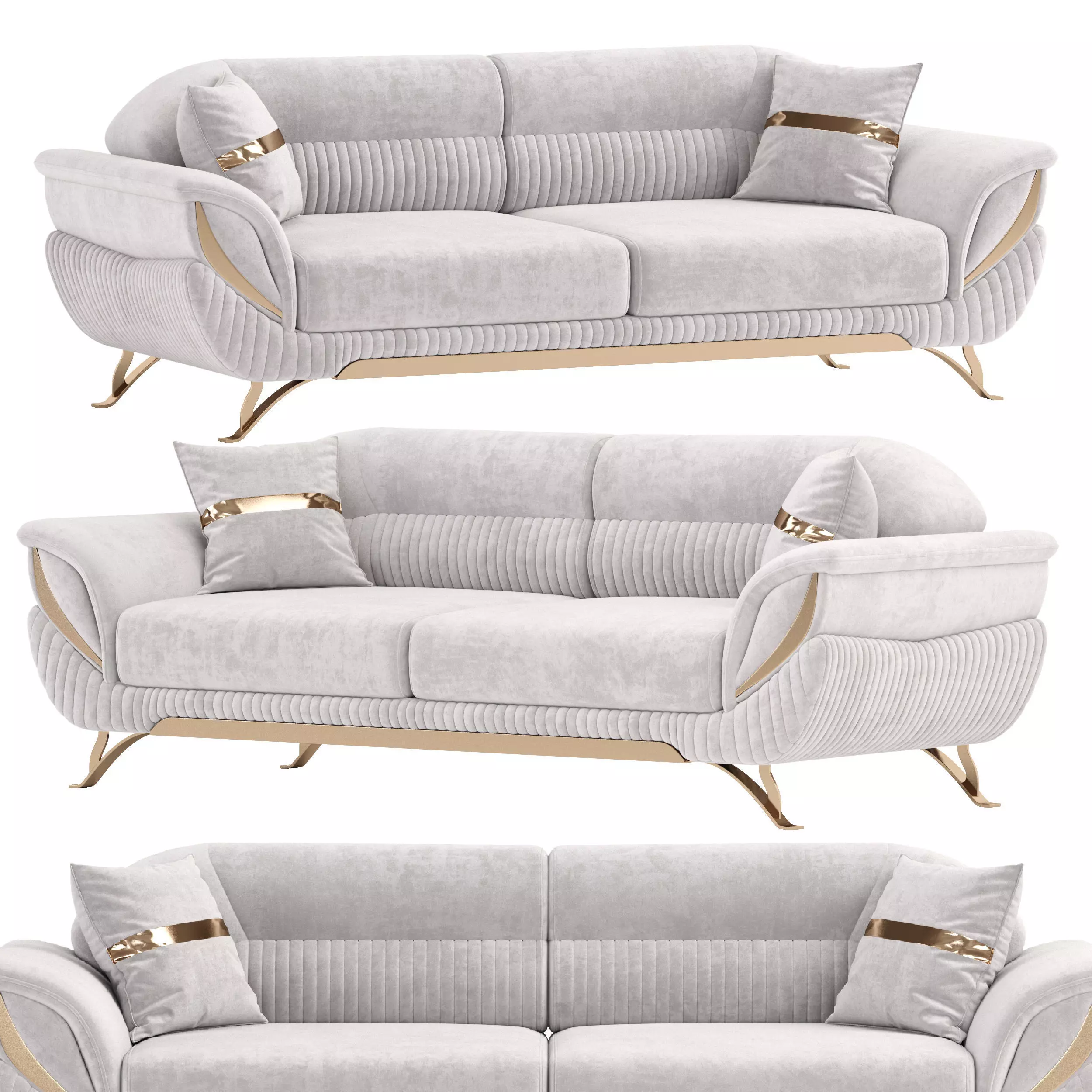 Sidneysal 97 Wide Extendable Sofa 3D model_0