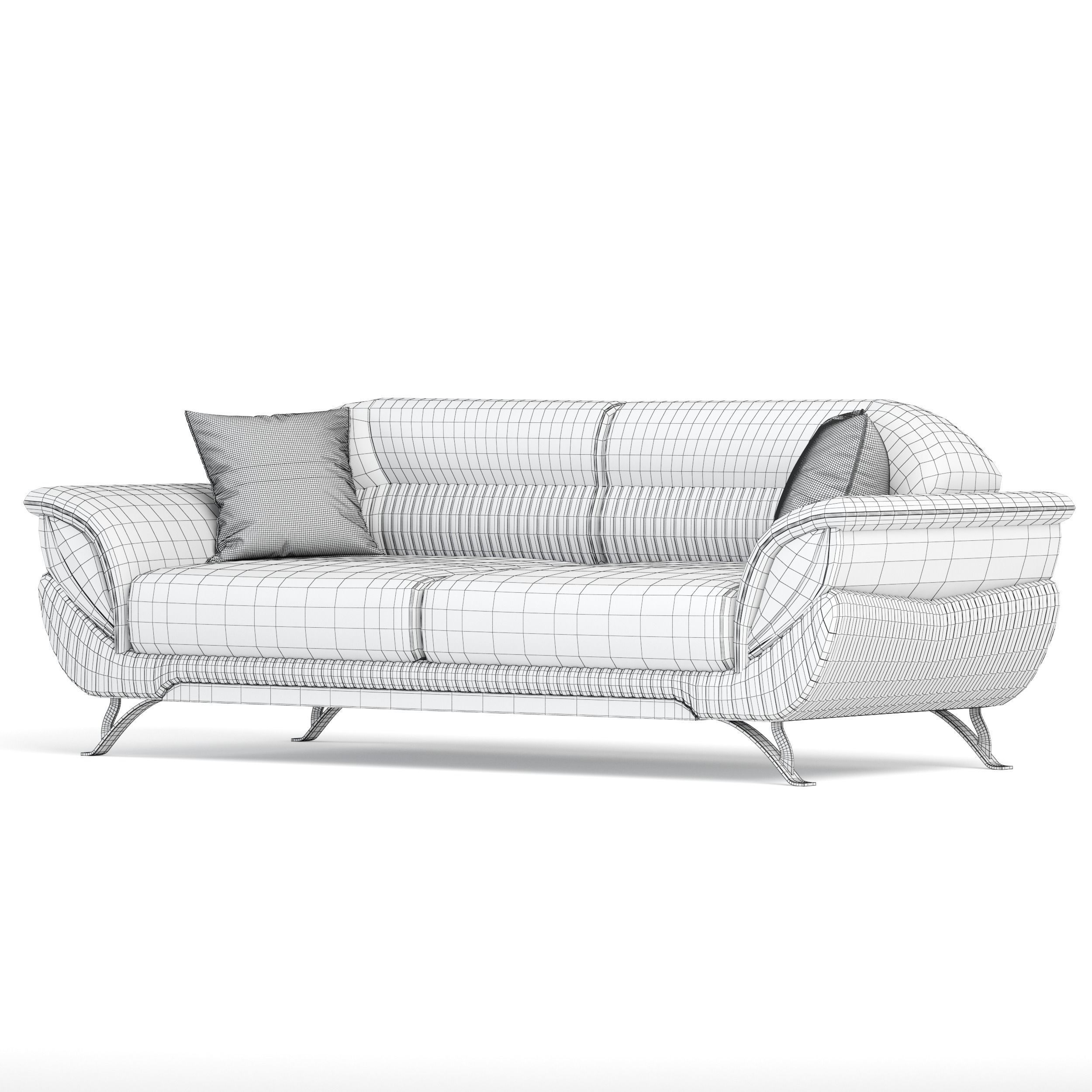 Sidneysal 97 Wide Extendable Sofa 3D model_5