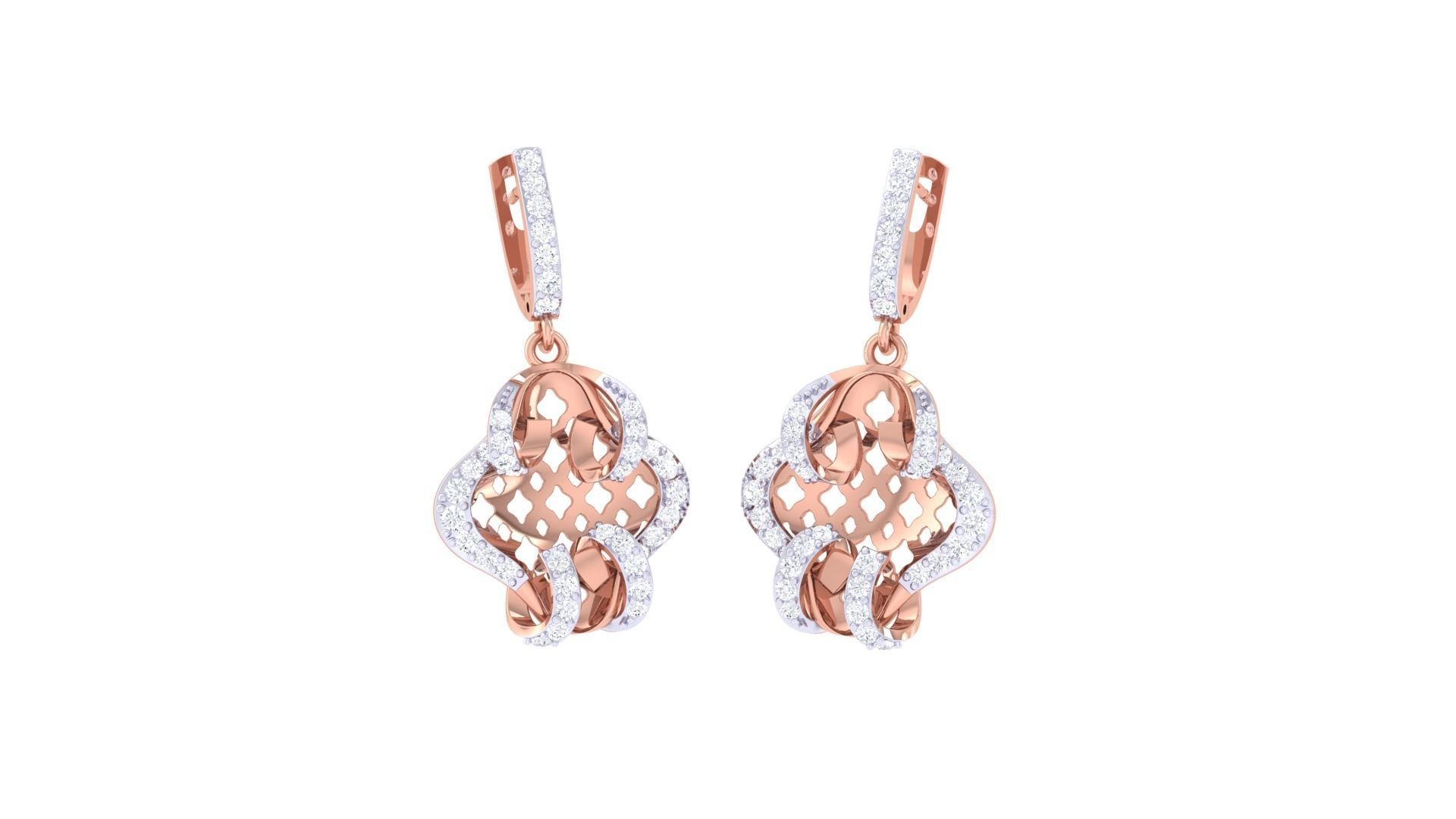 Earring Pendant Set 3dm STL OBJ FBX Renders Details 3D print model_5