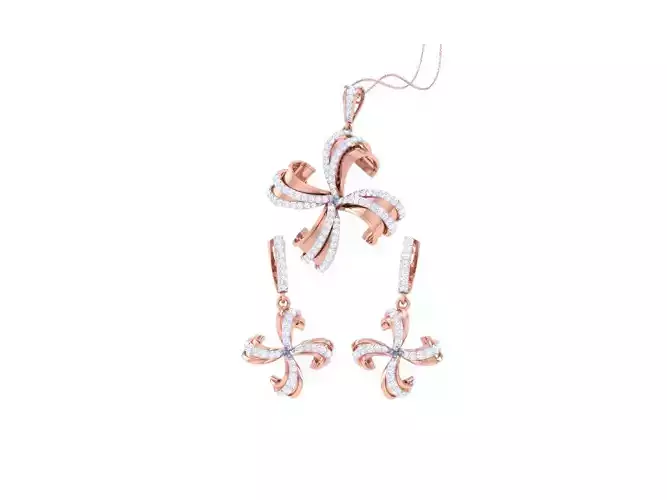 Earring Pendant Set 3dm STL OBJ FBX Renders Details